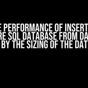 Does the Performance of Inserting Data into Azure SQL Database from Databricks Affect by the Sizing of the Database?