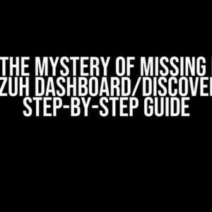 Solving the Mystery of Missing Fields in Wazuh Dashboard/Discover: A Step-by-Step Guide